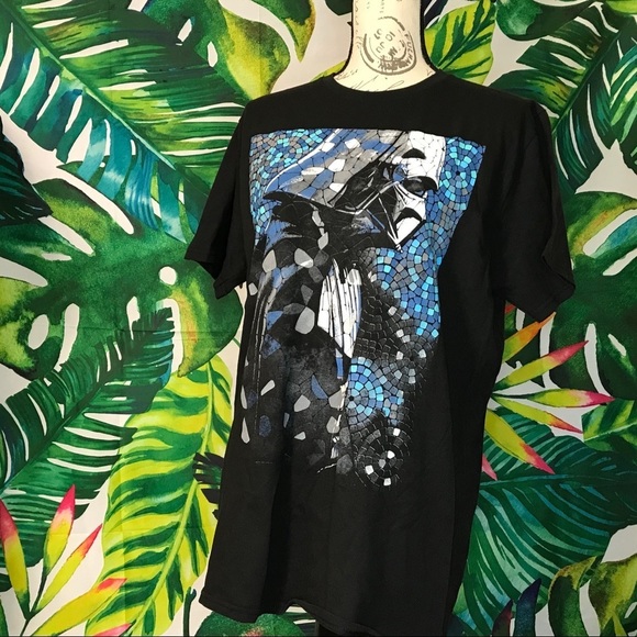 NWT Star Wars Darth Vader M Unisex Tee Black Blue Graphic Mosaic Multi Season - Picture 3 of 5